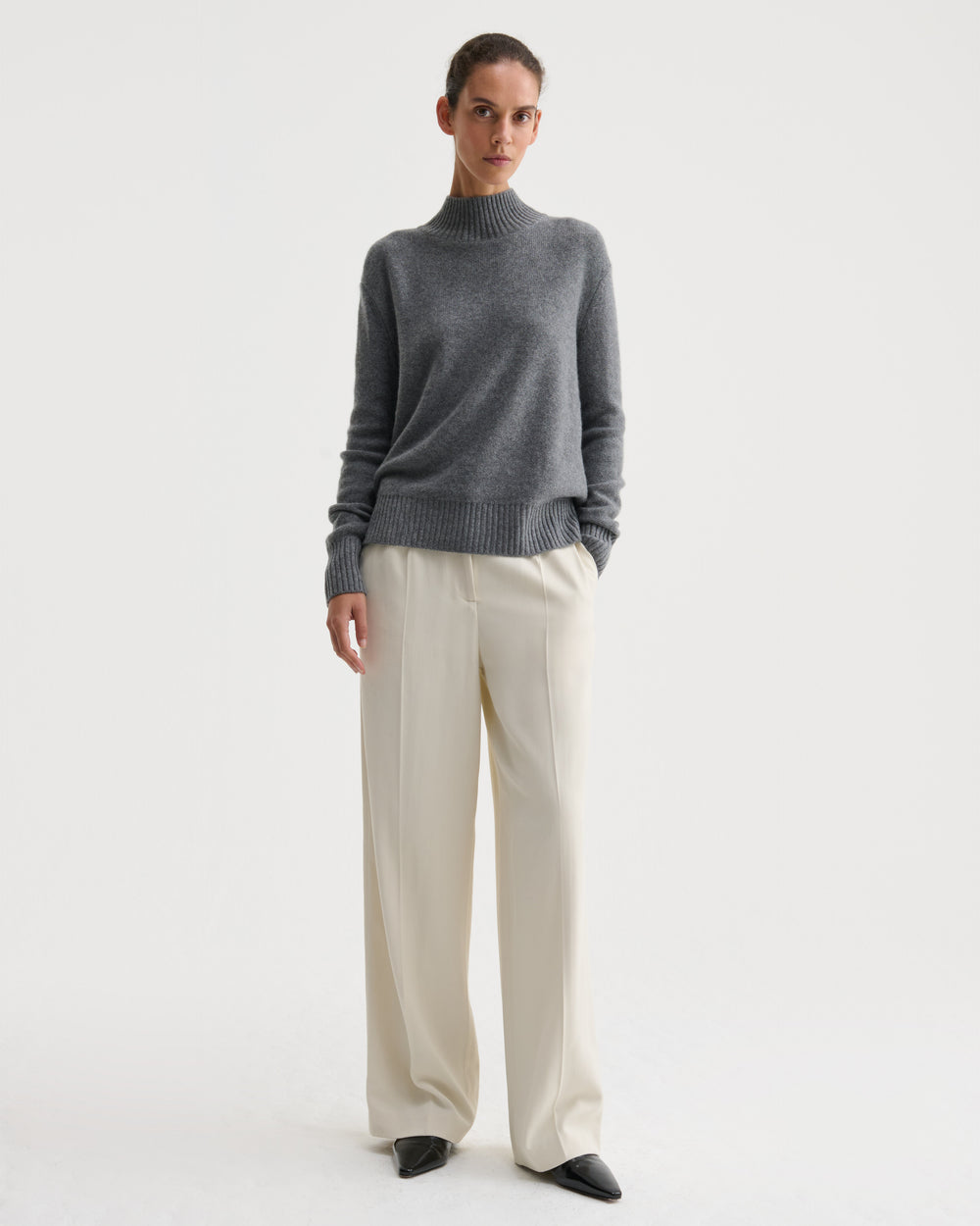 Nonchi Cashmere Nordlys Sweater, Majestic Grey, image 3 of 15