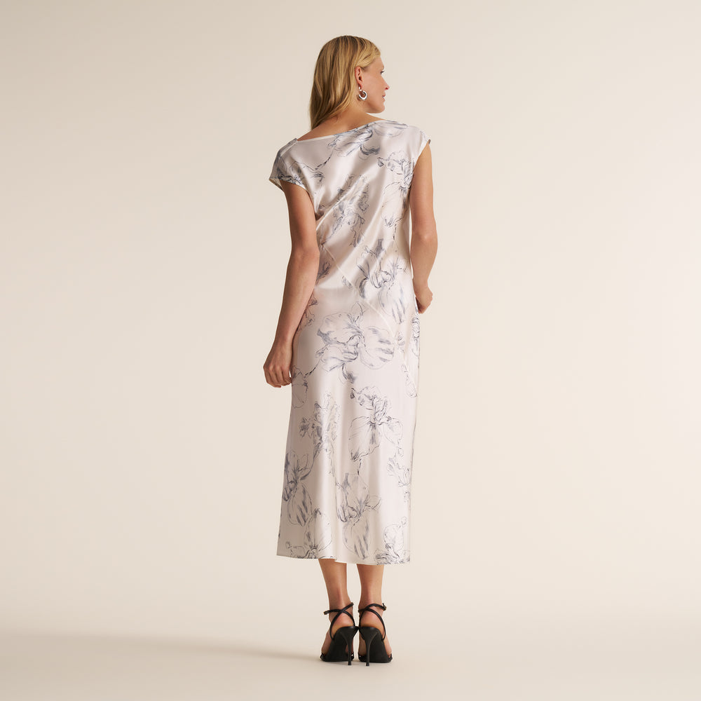 Sia Cascade Dress, Fine Line Floral, image 3 of 10