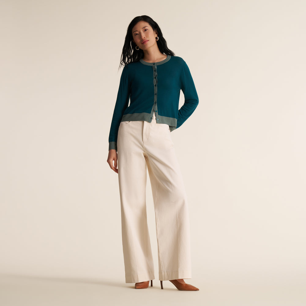 Clementine Cardigan, Deep Peacock, image 4 of 8
