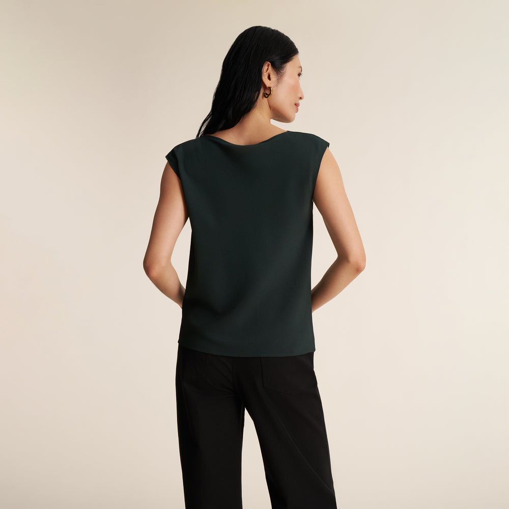 Nora Effortless Blouse, Dark Forest, image 2 of 5