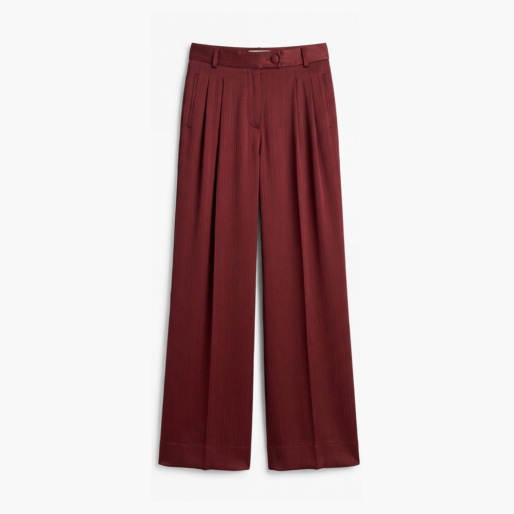 Bia Pleated Trouser, Redwood, image 14 of 14