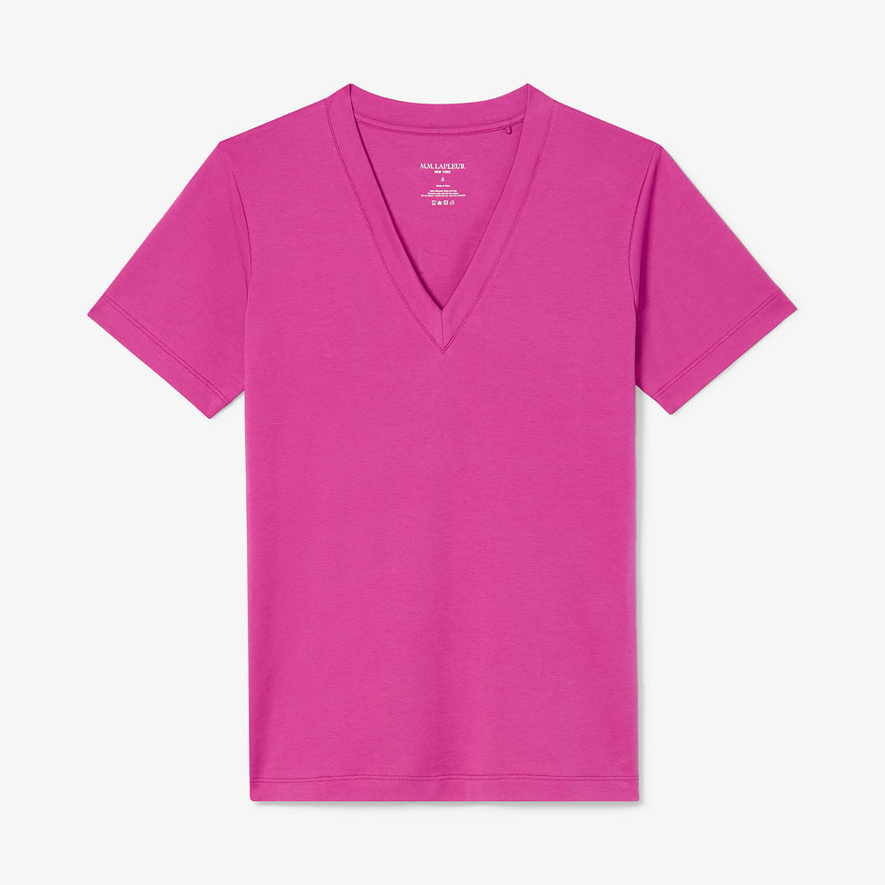 packshot image of the lee t-shirt in pink berry