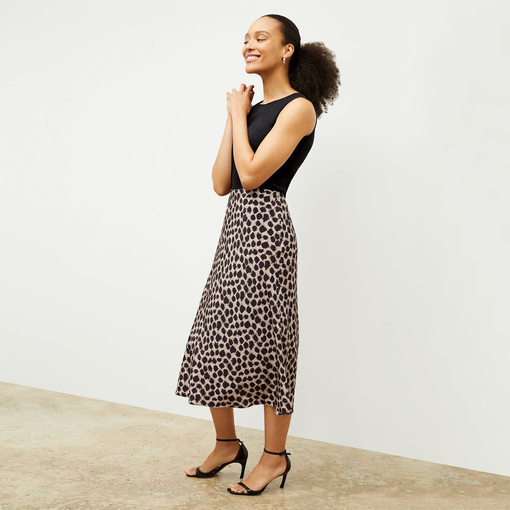Orchard Skirt - Washable Silk :: Sahara Print