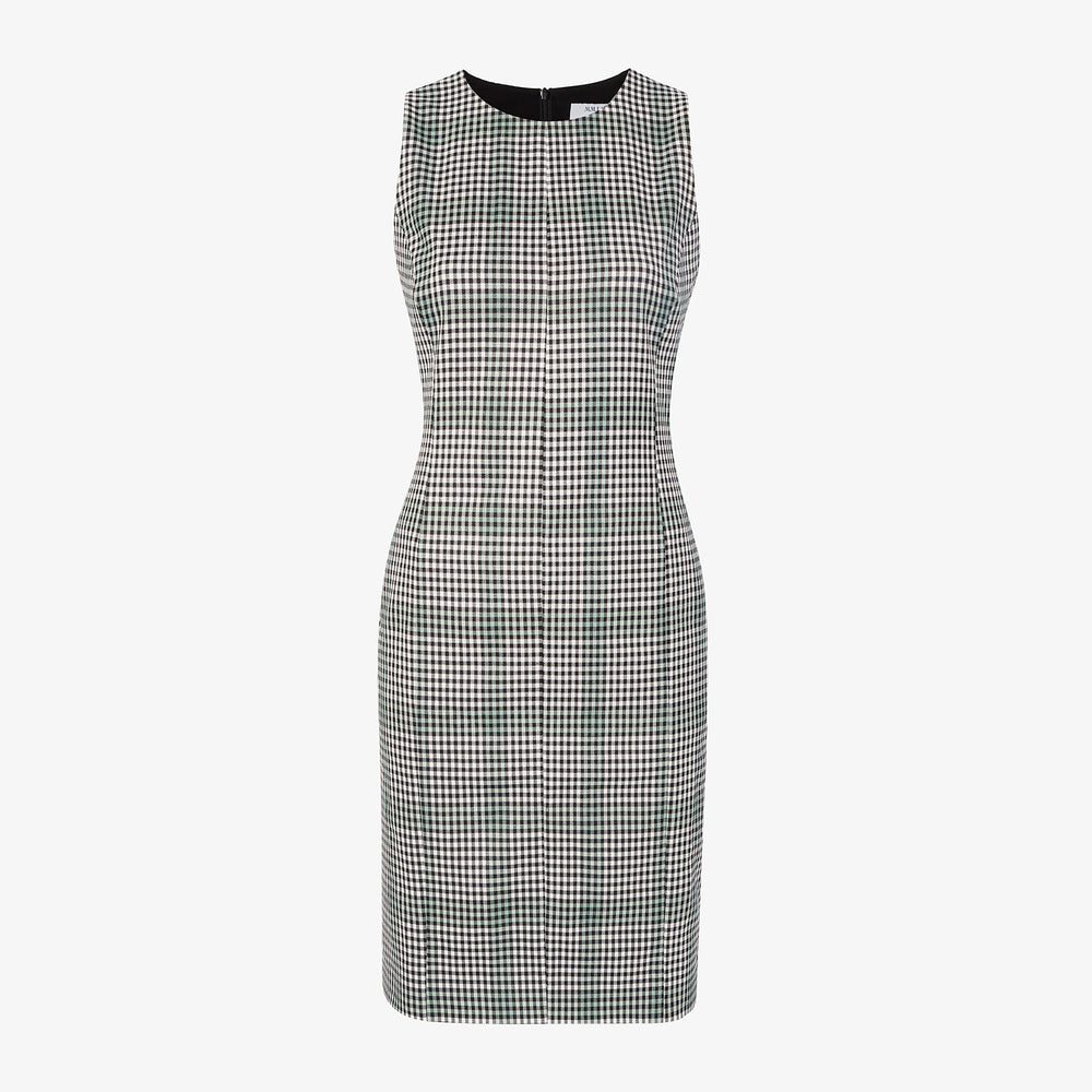 packshot image of the constance dress in check plaid