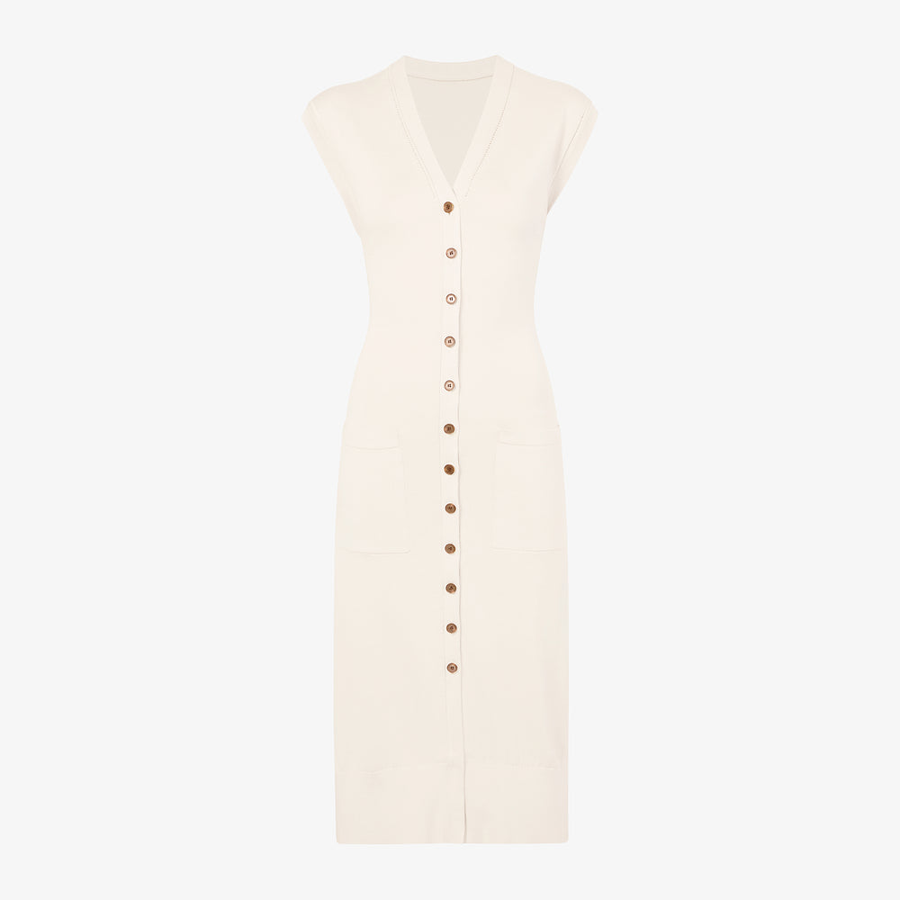 packshot image of the toula dress in ivory
