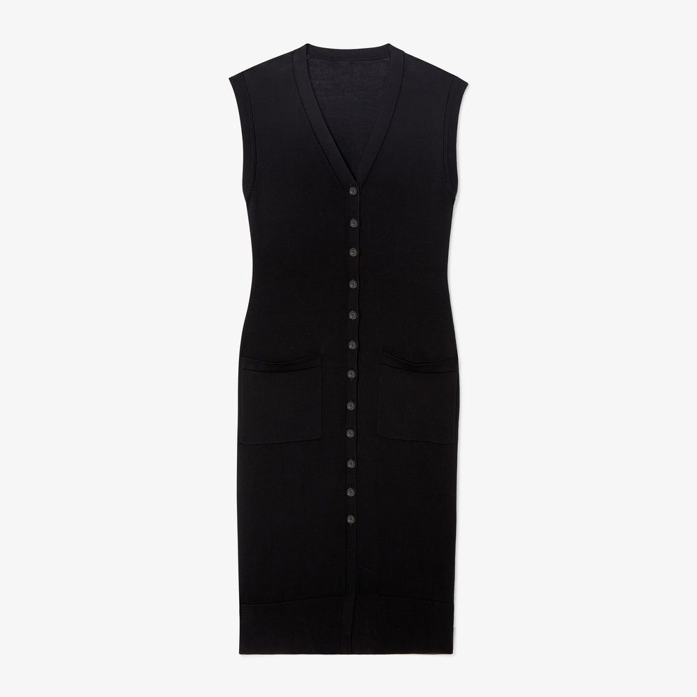 Toula Pointelle Dress, Black, image 5 of 6