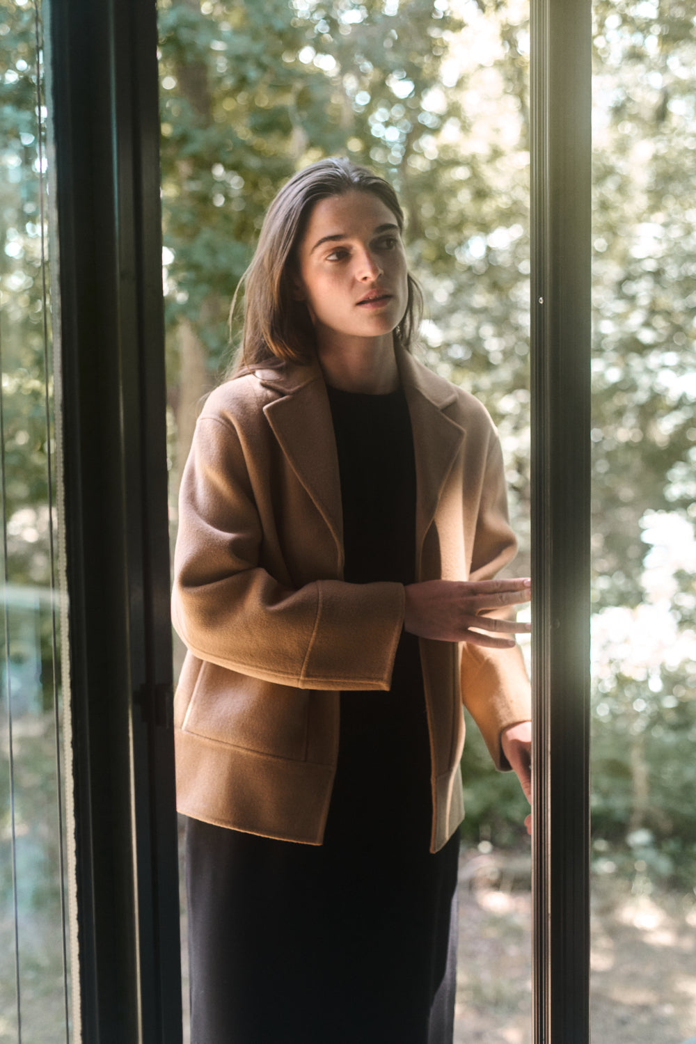 Nonchi Cashmere Viki Short Coat, Fawn, image 7 of 16