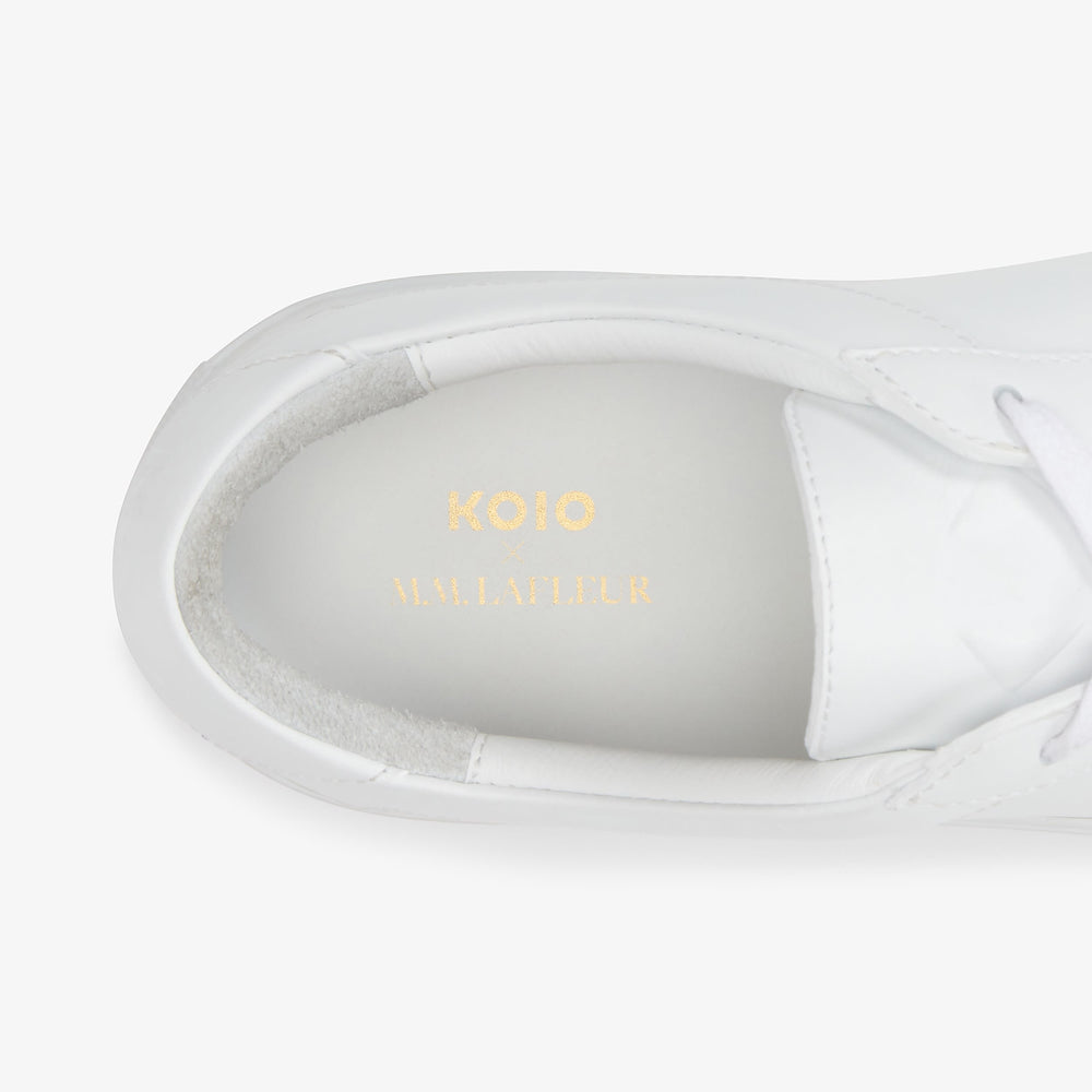 packshot image of M.M.LaFleur x Koio Capri Low-Top SneakersāLeather in white