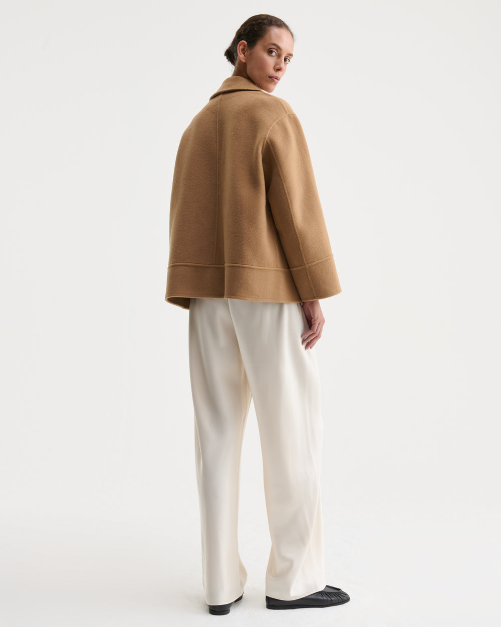 Nonchi Cashmere Viki Short Coat, Fawn, image 5 of 16