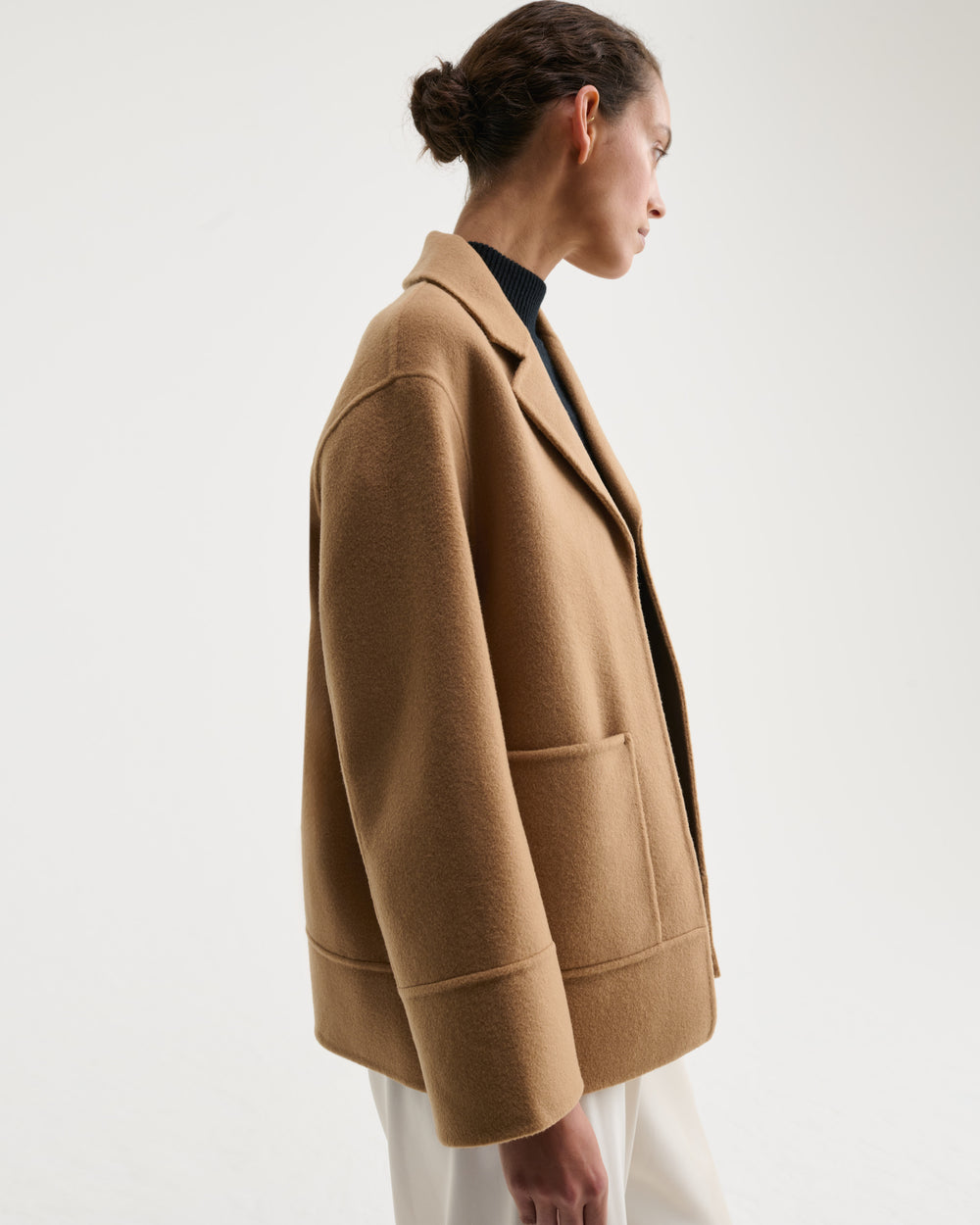 Nonchi Cashmere Viki Short Coat, Fawn, image 3 of 16