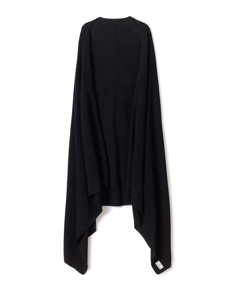 Petite Plume Cashmere Wrap in Black