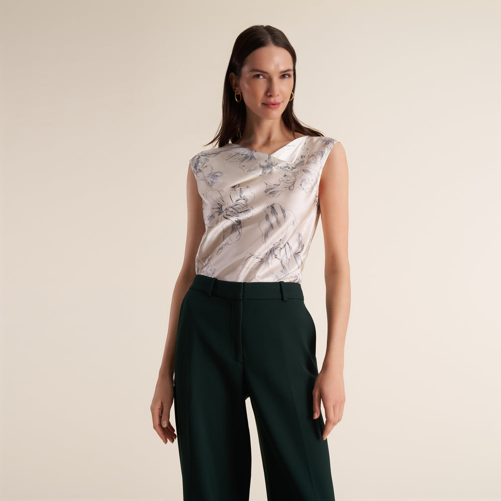 Nora Effortless Blouse, Fine Line Floral, image 1 of 7