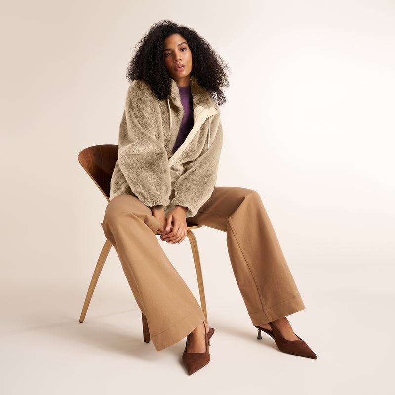 Frisson Fur Palomino Reversible Jacket