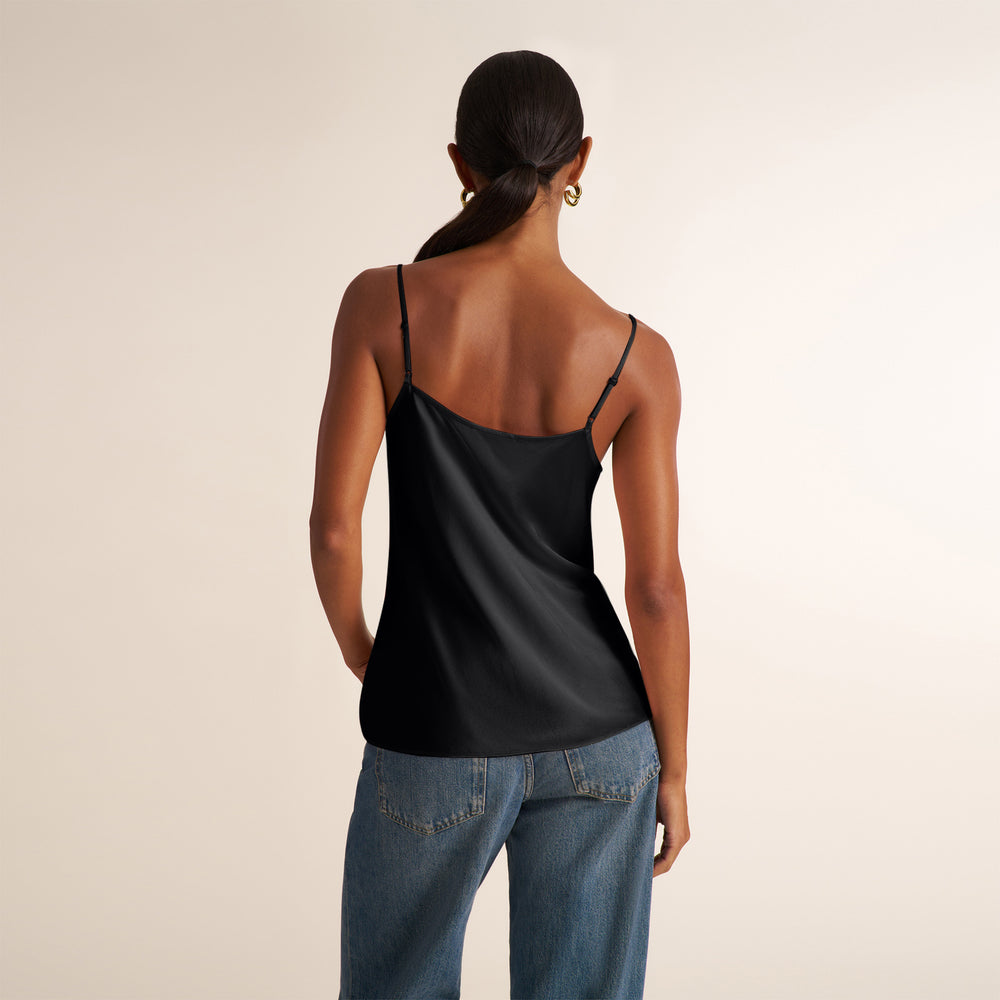 Lisey Layering Cami - Silk Charmeuse Blend :: Black