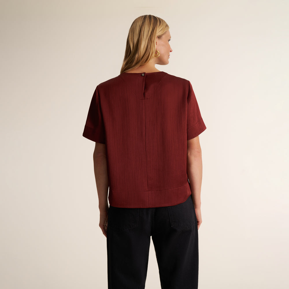 Annika Fancy Tee, Redwood, image 5 of 9