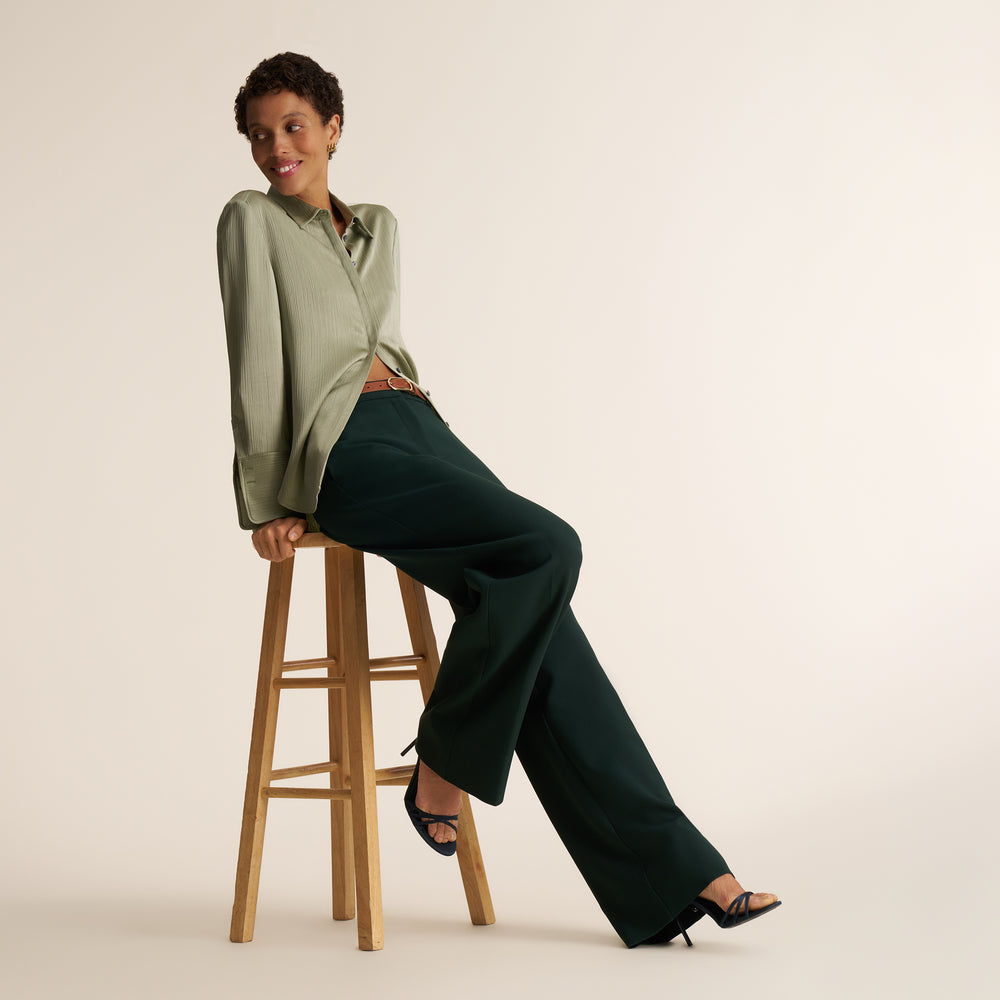 Tinsley Wide-Leg Trouser, Dark Forest, image 10 of 16