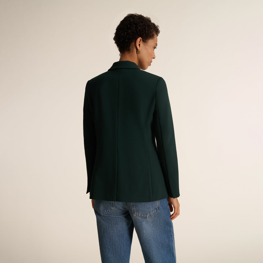 Kati Double-Breasted Blazer, Dark Forest, image 4 of 12