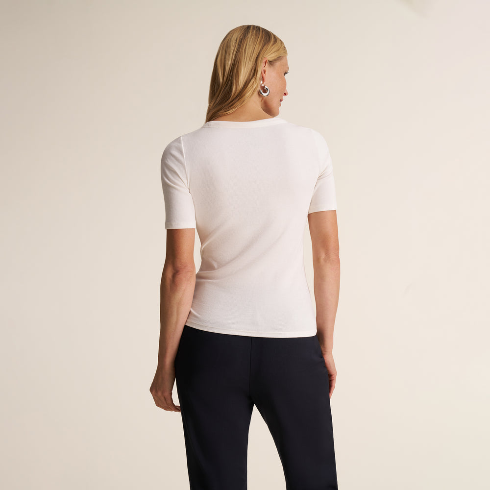Chana Fitted T-Shirt, White, image 3 of 10
