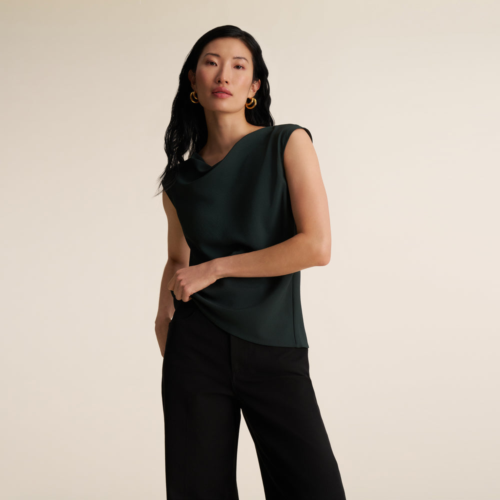 Nora Effortless Blouse, Dark Forest, image 1 of 5