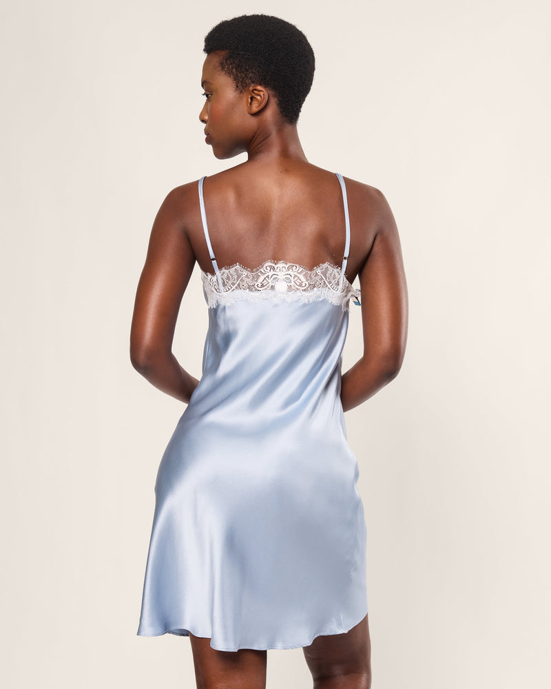 Petite Plume Silk Lace Slip Dress