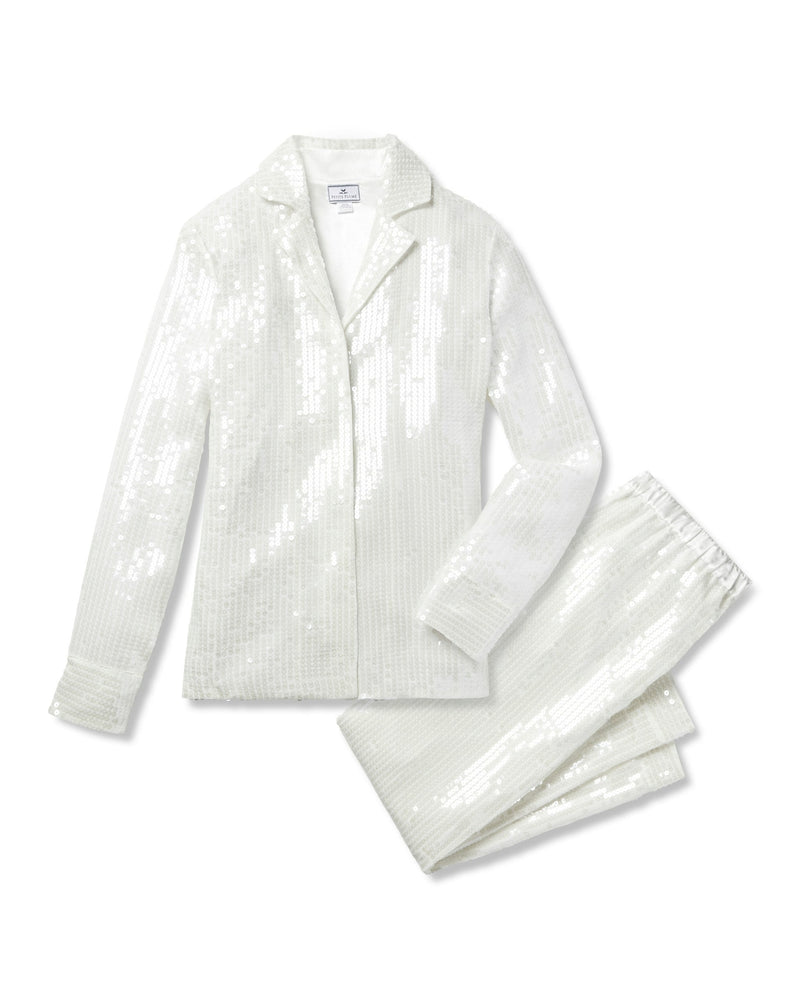 Petite Plume Pajama Set in Black Sequins