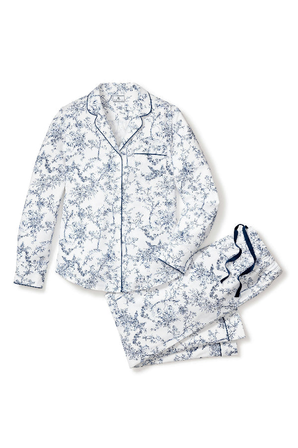 Petite Plume Twill Pajama Set in Timeless Toile