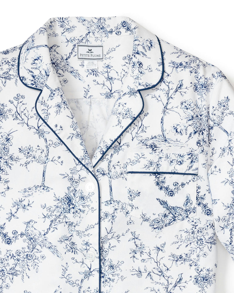 Petite Plume Twill Pajama Set in Timeless Toile