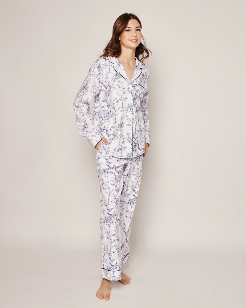Petite Plume Twill Pajama Set in Timeless Toile