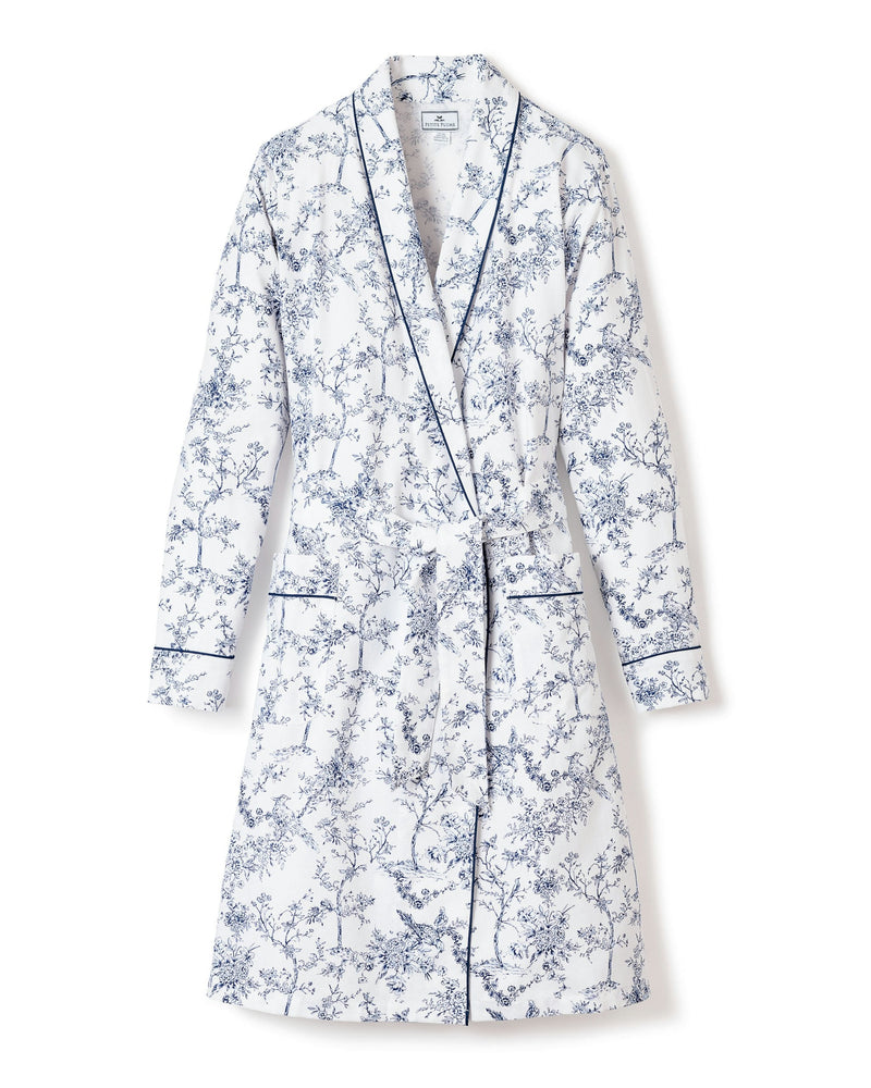 Petite Plume Twill Robe in Timeless Toile