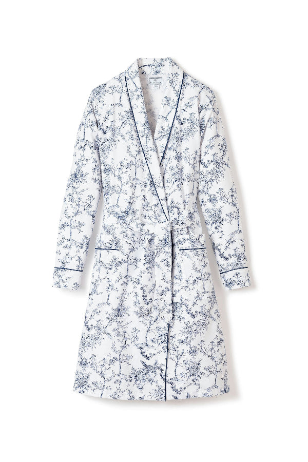 Petite Plume Twill Robe in Timeless Toile