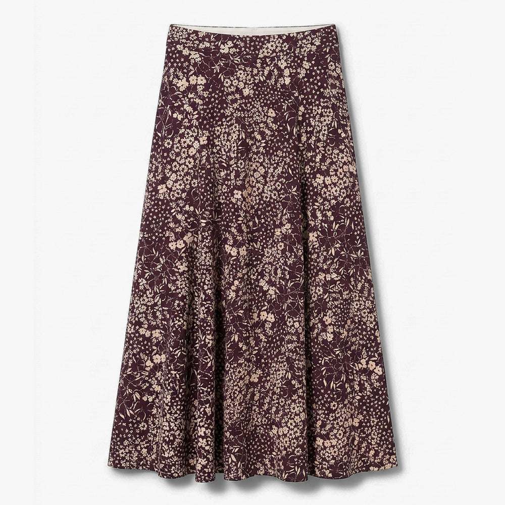 Floral patterned skirt on a white background