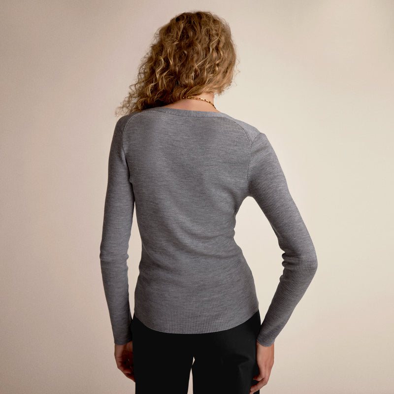 Yanka Fitted V-Neck Sweater