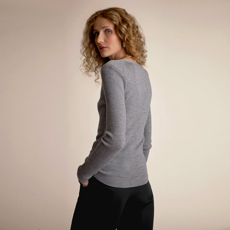 Yanka Fitted V-Neck Sweater