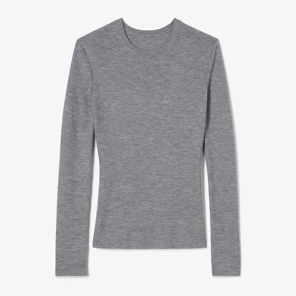 Gray long-sleeve shirt on a white background