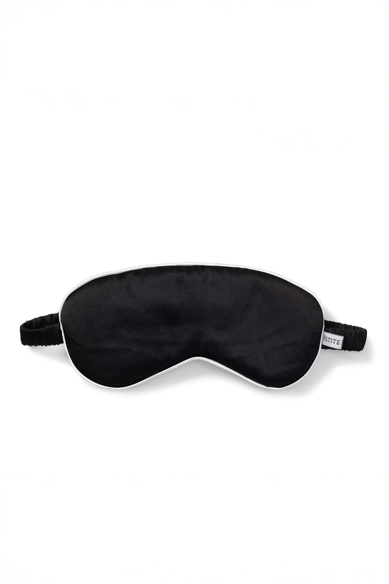 Petite Plume Silk Sleep Mask in Black