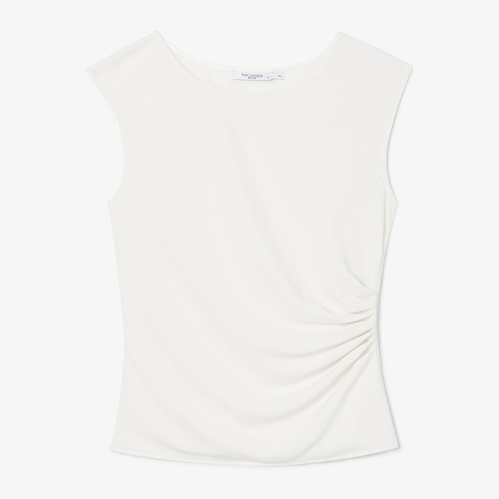 packshot image of the brooke top in ivory