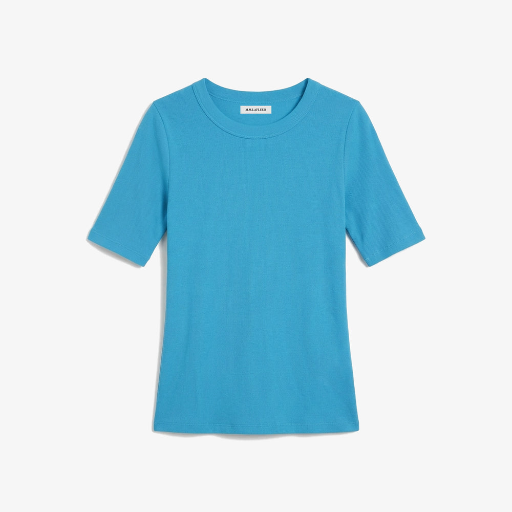 Blue t-shirt on a white background