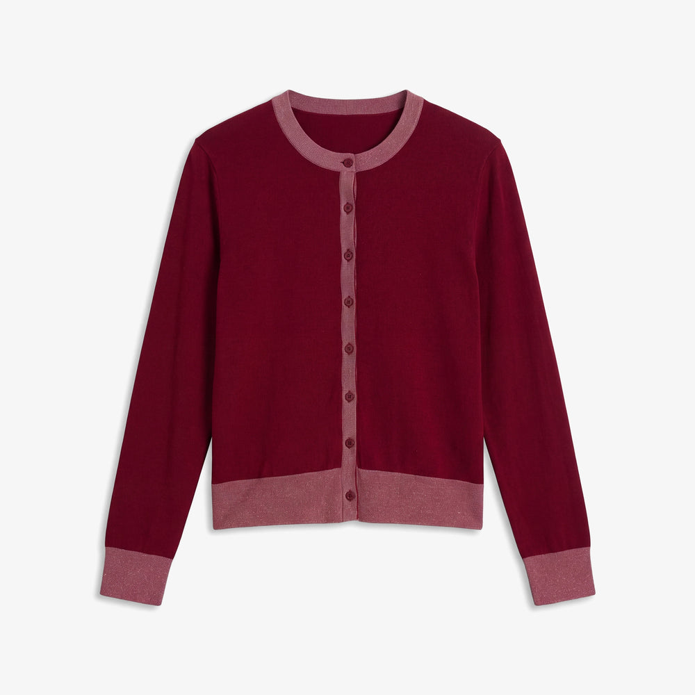 Clementine Cardigan, Deep Berry, image 6 of 6