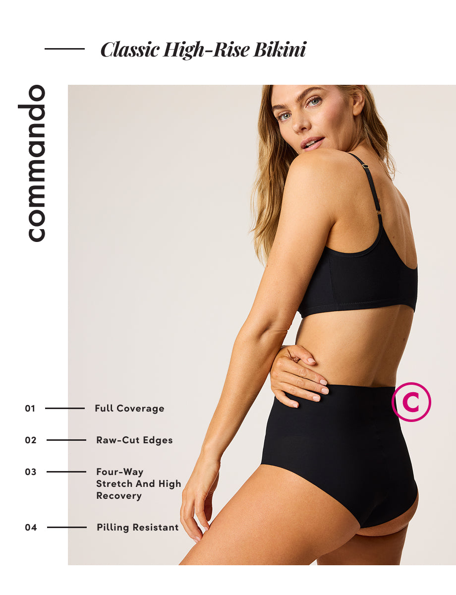 Commando® Classic High Rise Bikini, Black, image 9 of 9