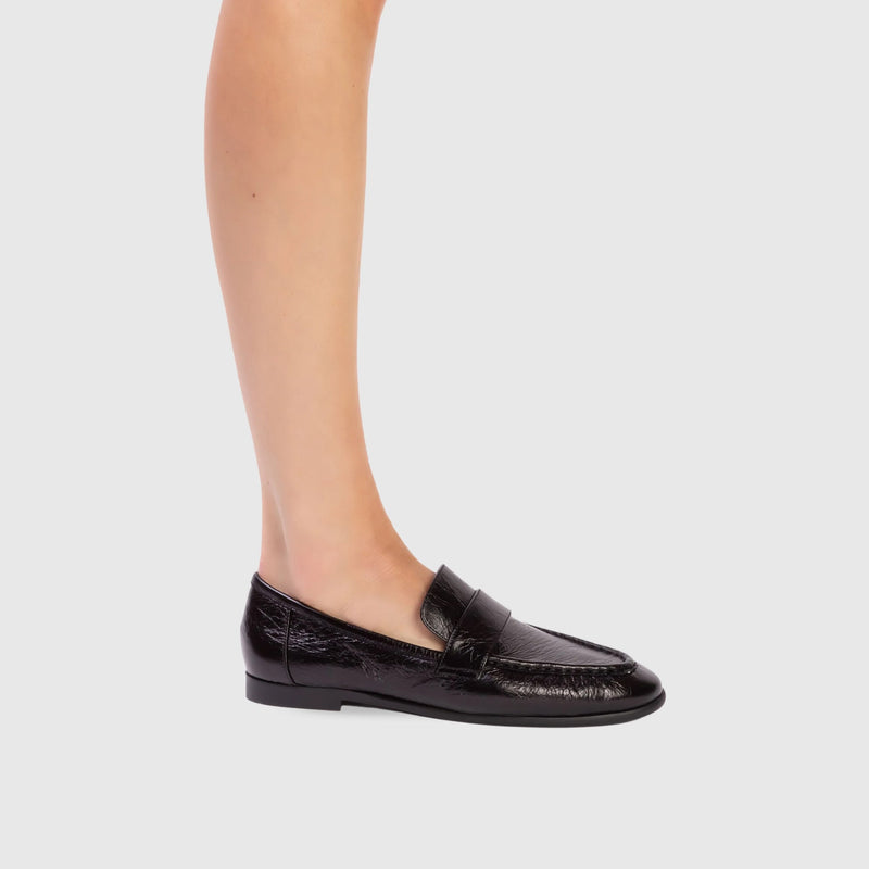 Black Suede Studio Arrow Loafer