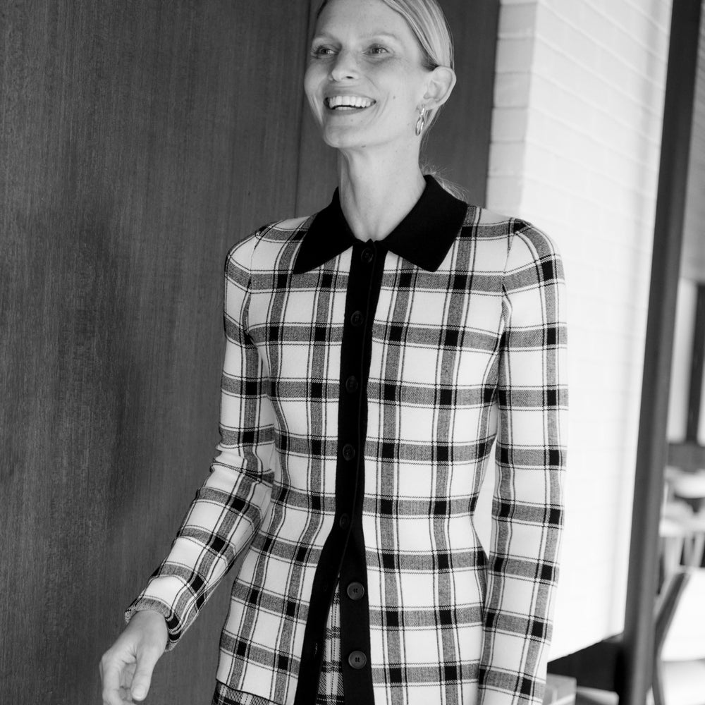 Front image of a woman wearing the Lacie Top