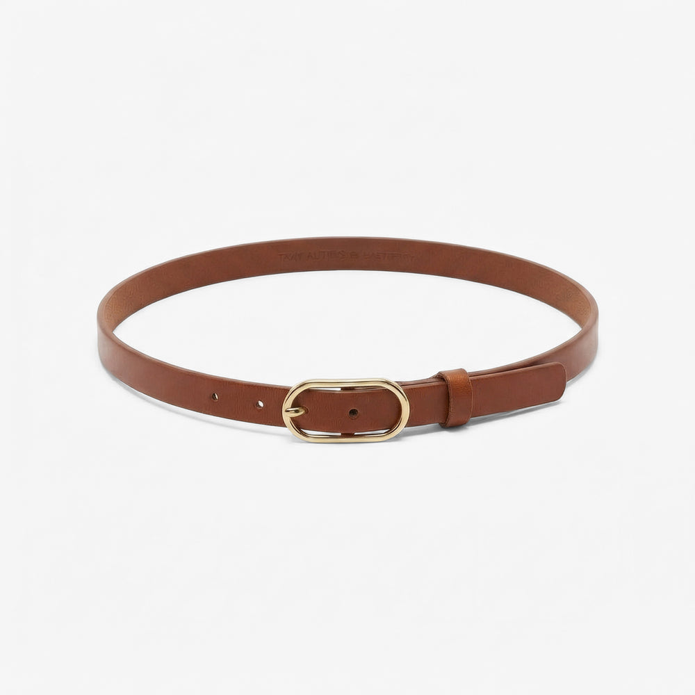 Lata Belt, Cognac/Gold, image 2 of 3
