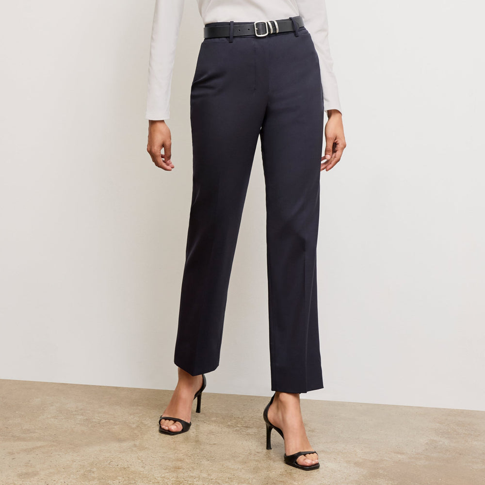 image of a woman wearing the smith pant in galaxy blue