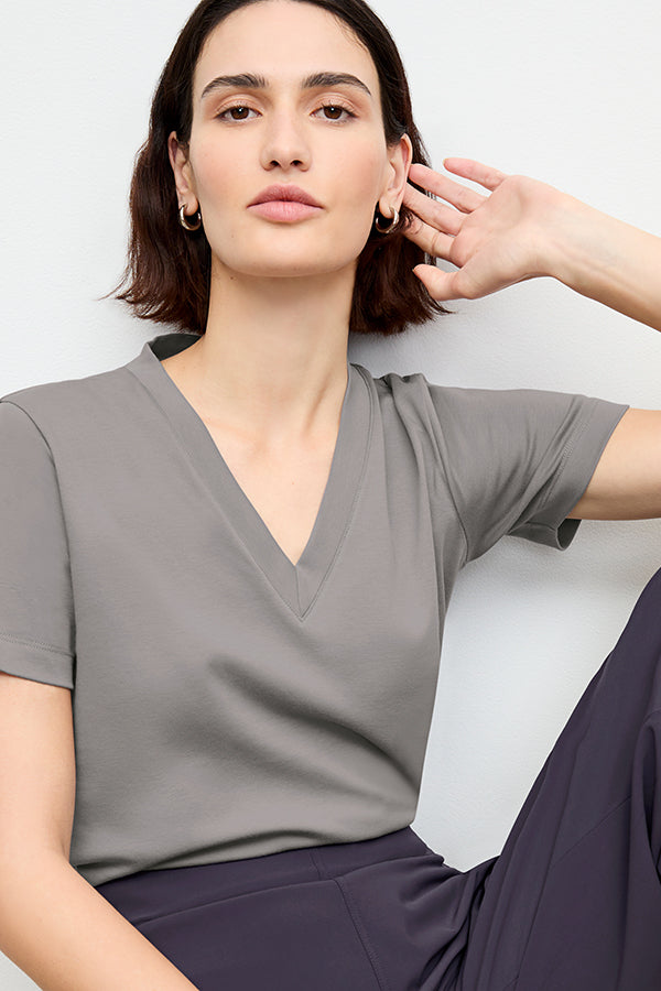 Lee V-Neck T-Shirt-Pima Cotton
