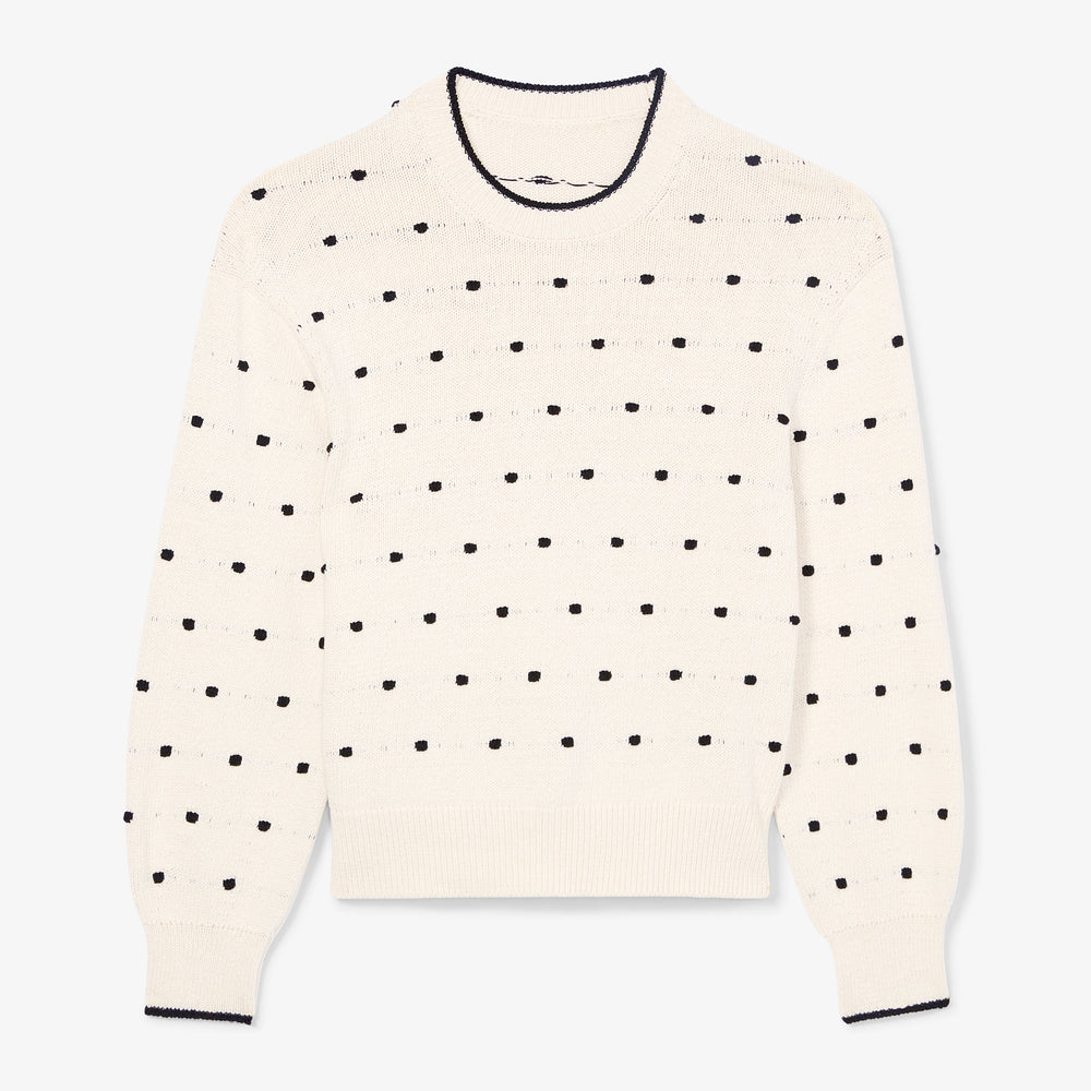 packshot image of the kim sweater in dot knit