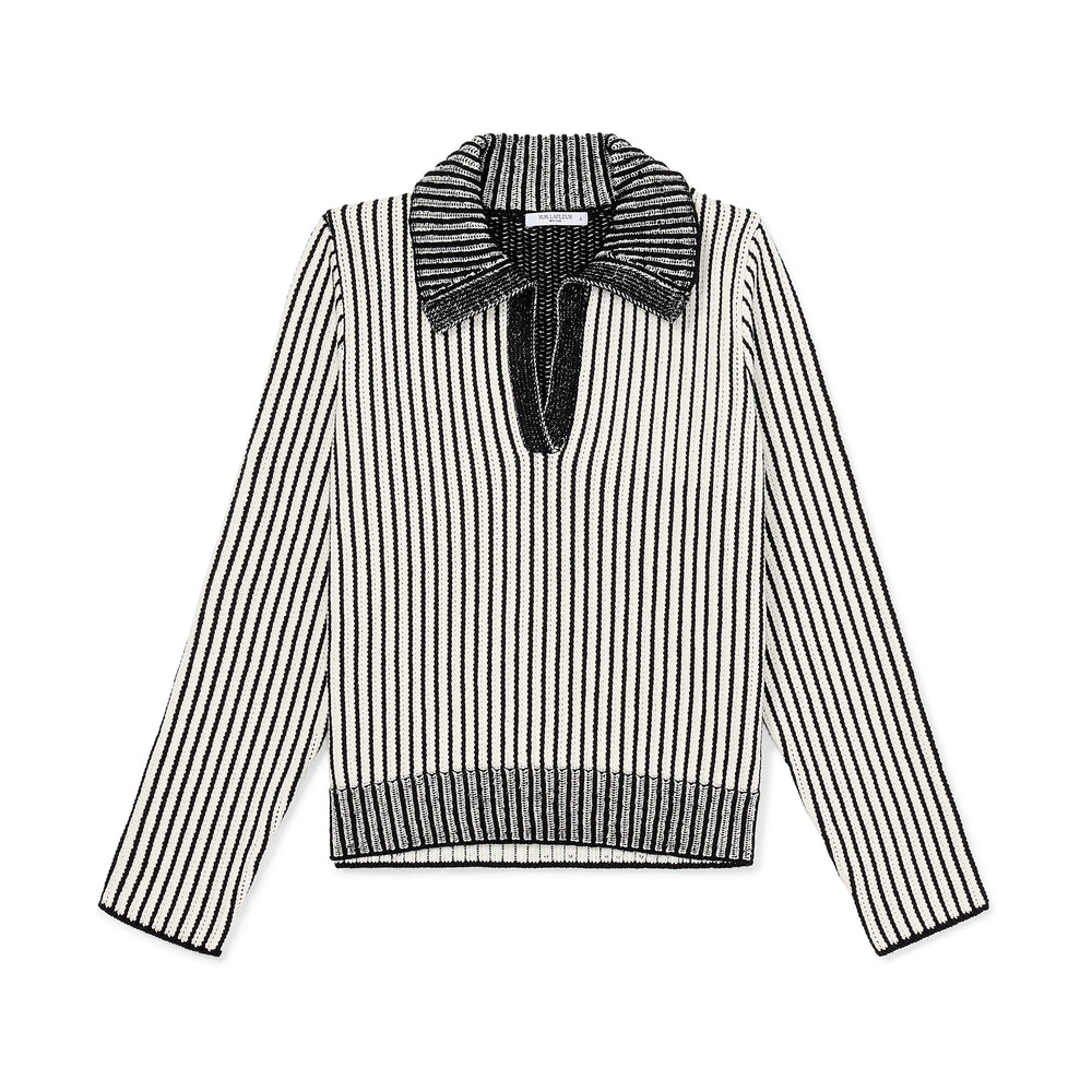 packshot image of the maja sweater in black/ivory