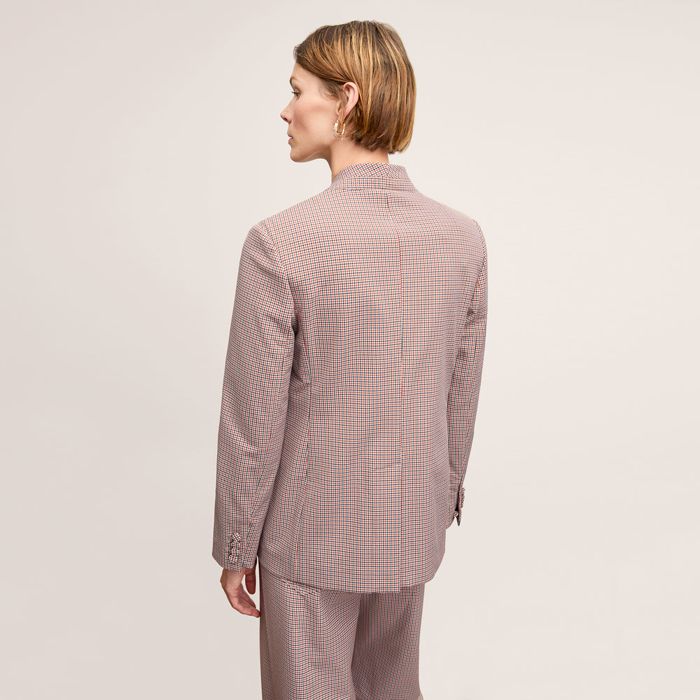 Back image of the Janette Jacket in Mini Check