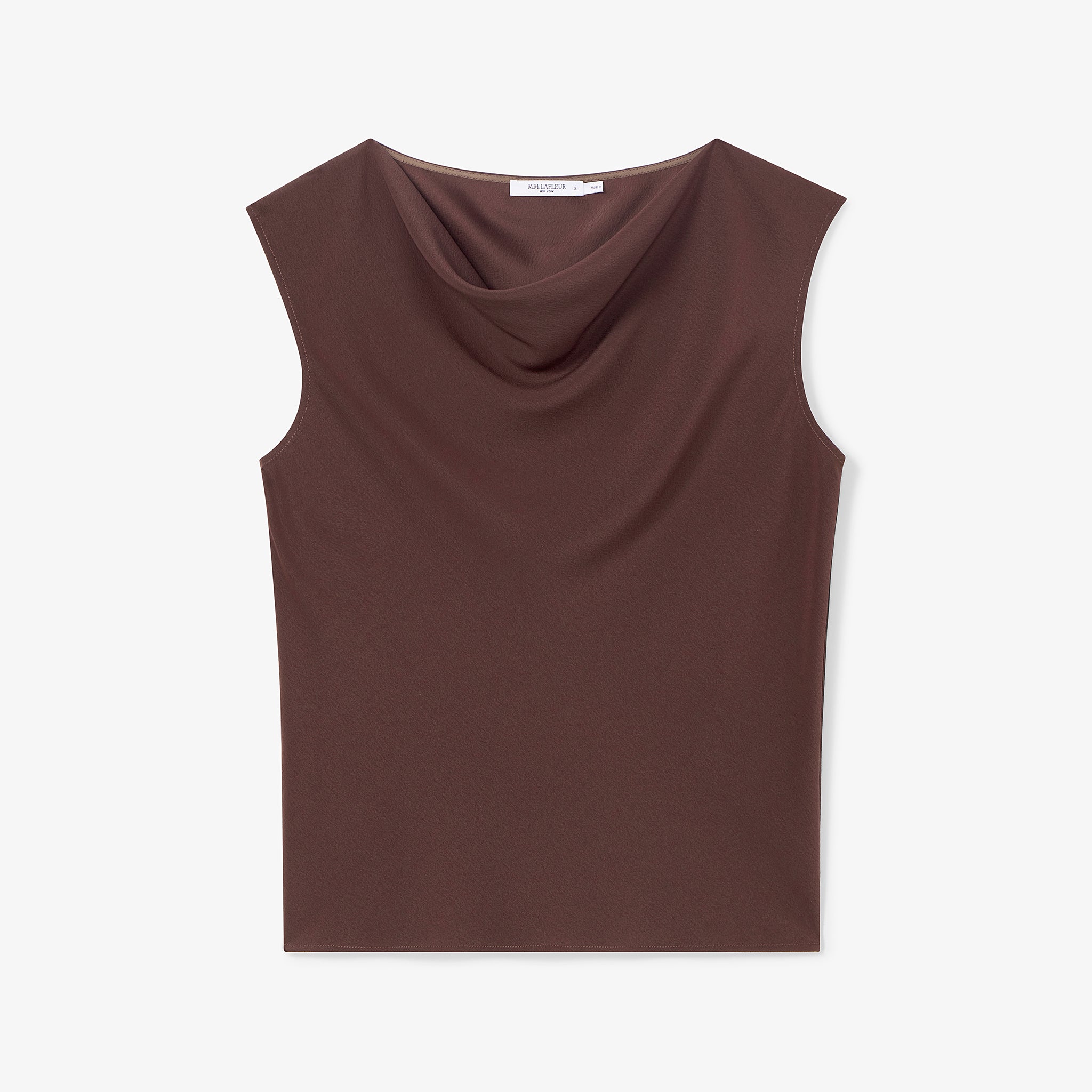 packshot image of the nora top in espresso