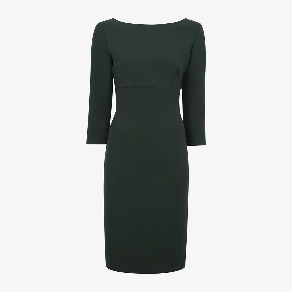 packshot image of the winston dress in dark emerald