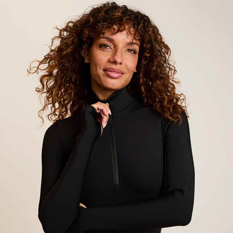 Commando® Neoprene Zip Long Sleeve Bodysuit